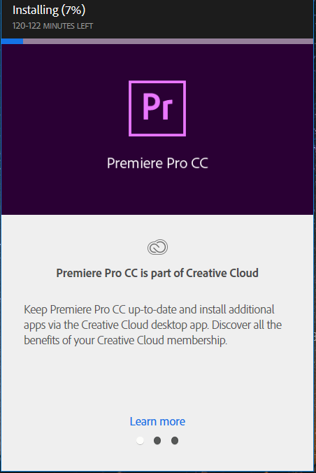 Istalling Premiere Pro CC
